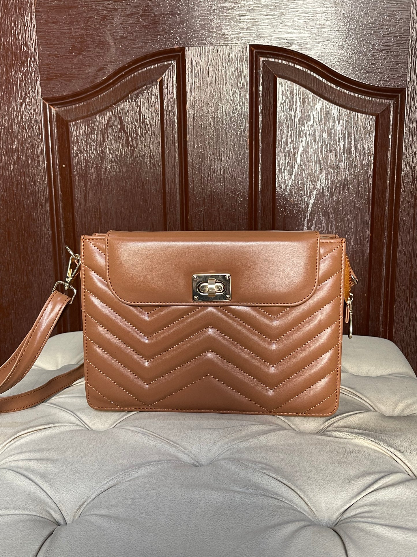 The Luxe Chevron Crossbody