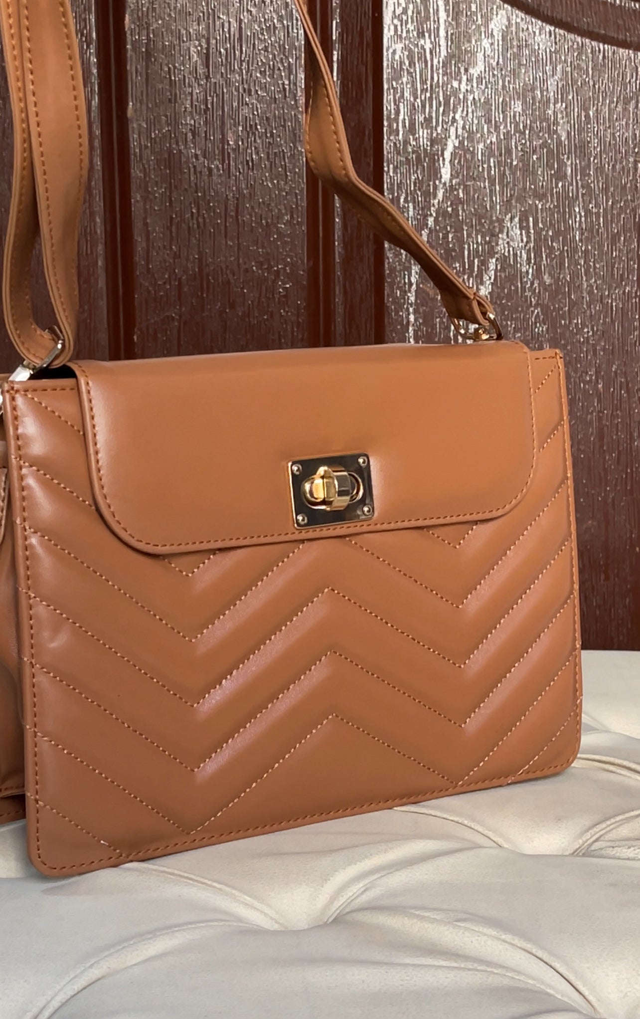 The Luxe Chevron Crossbody