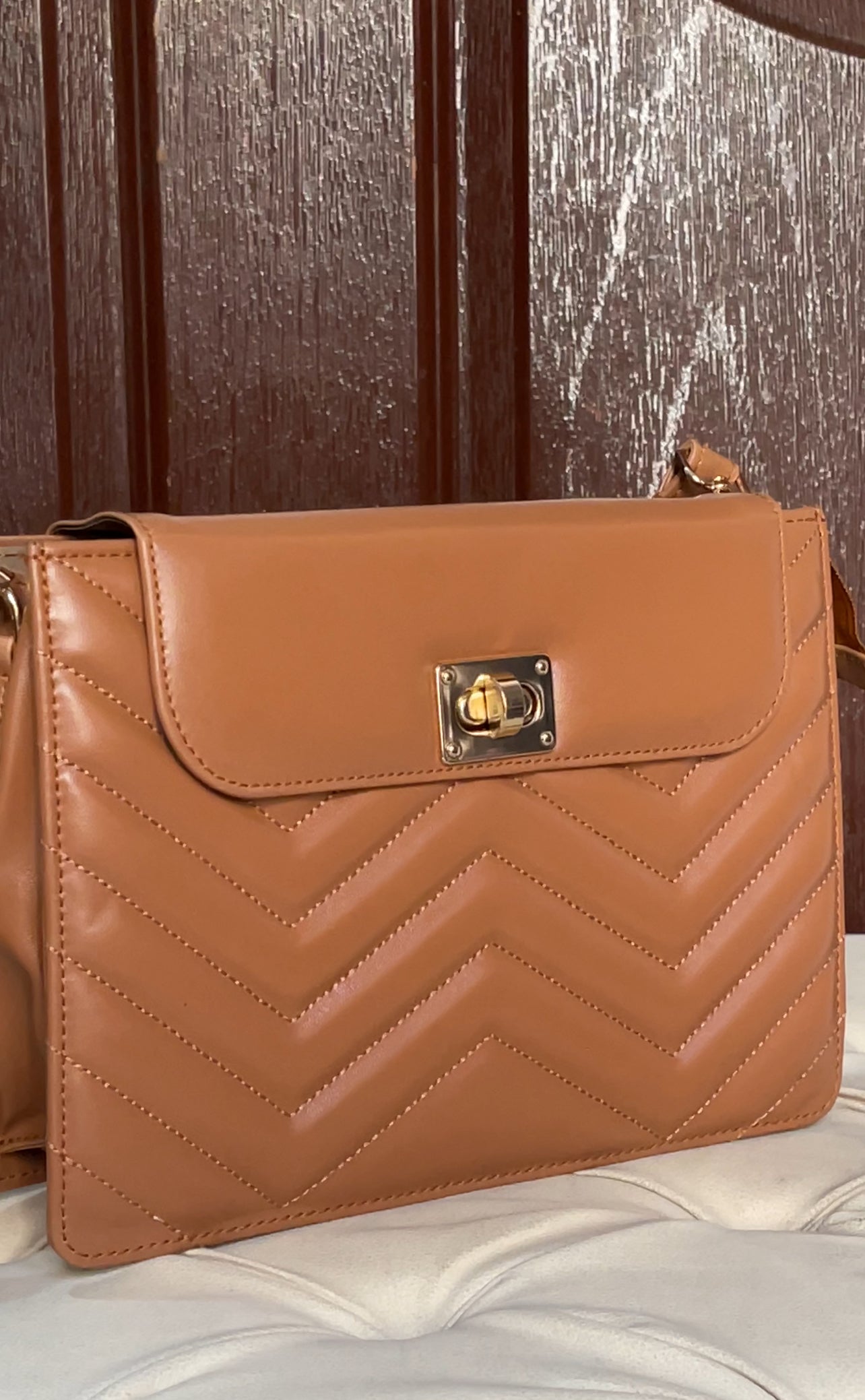 The Luxe Chevron Crossbody