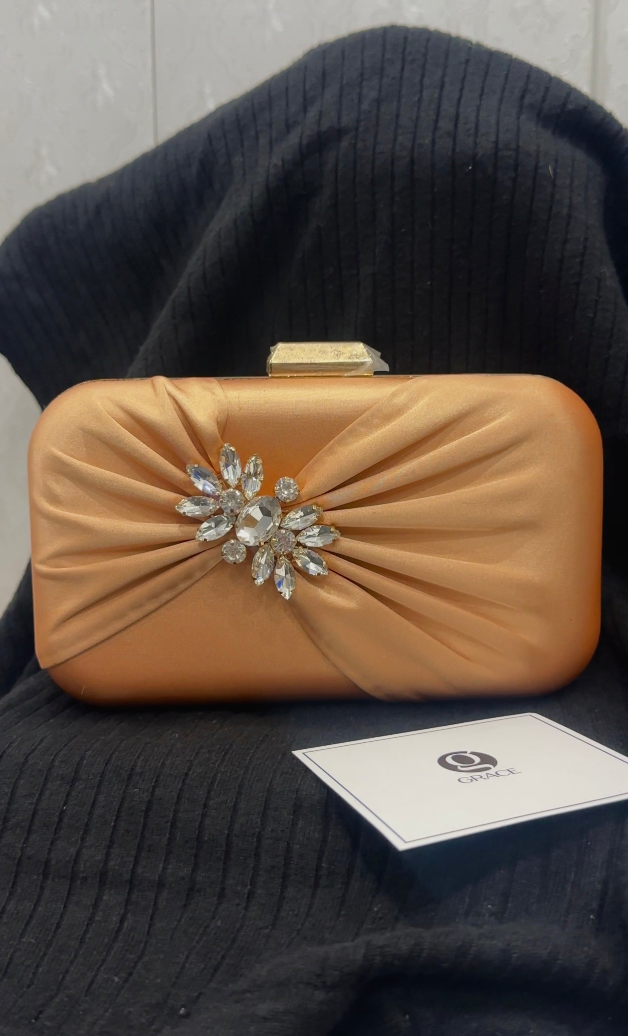 Champagne Crystal Clutch
