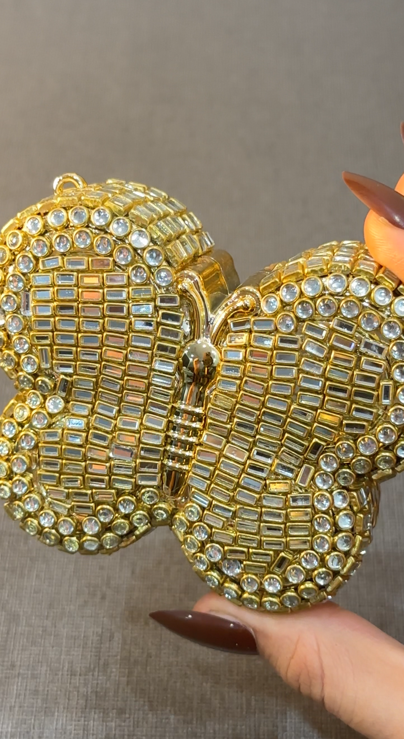 Butterfly Kundan Clutch