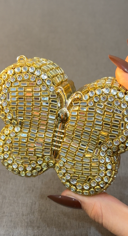 Butterfly Kundan Clutch