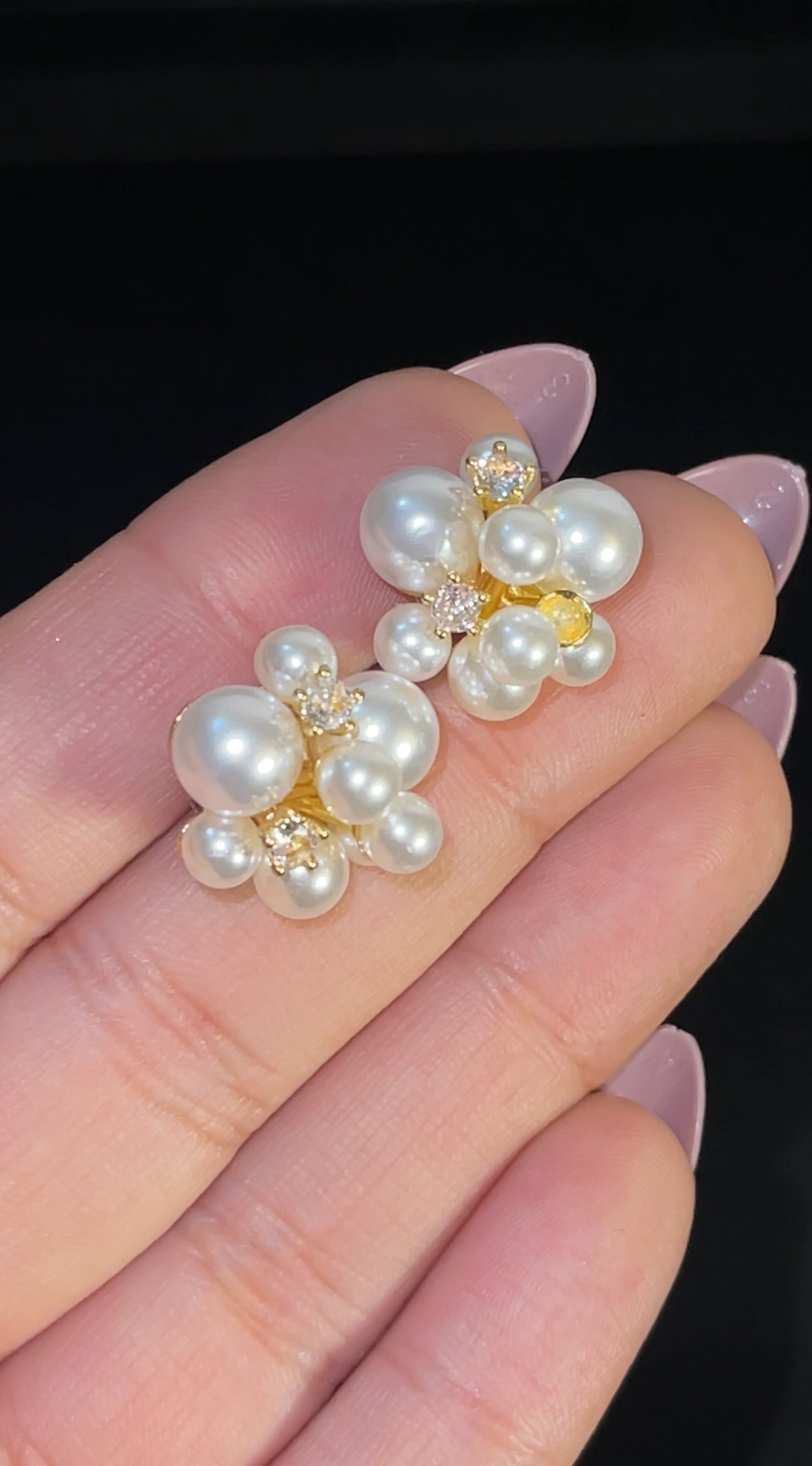 Pearl Cushion Studs