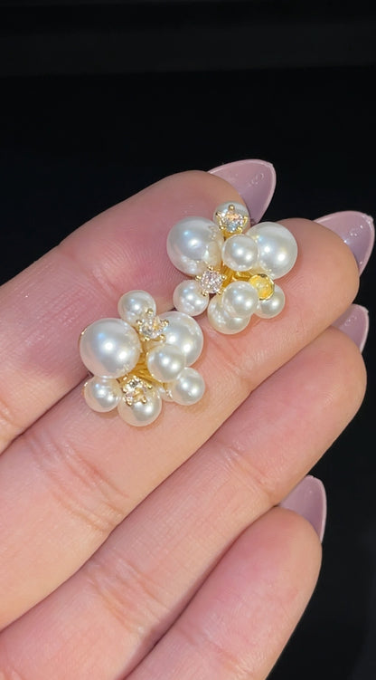 Pearl Cushion Studs