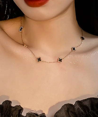 Embellished all neck clover