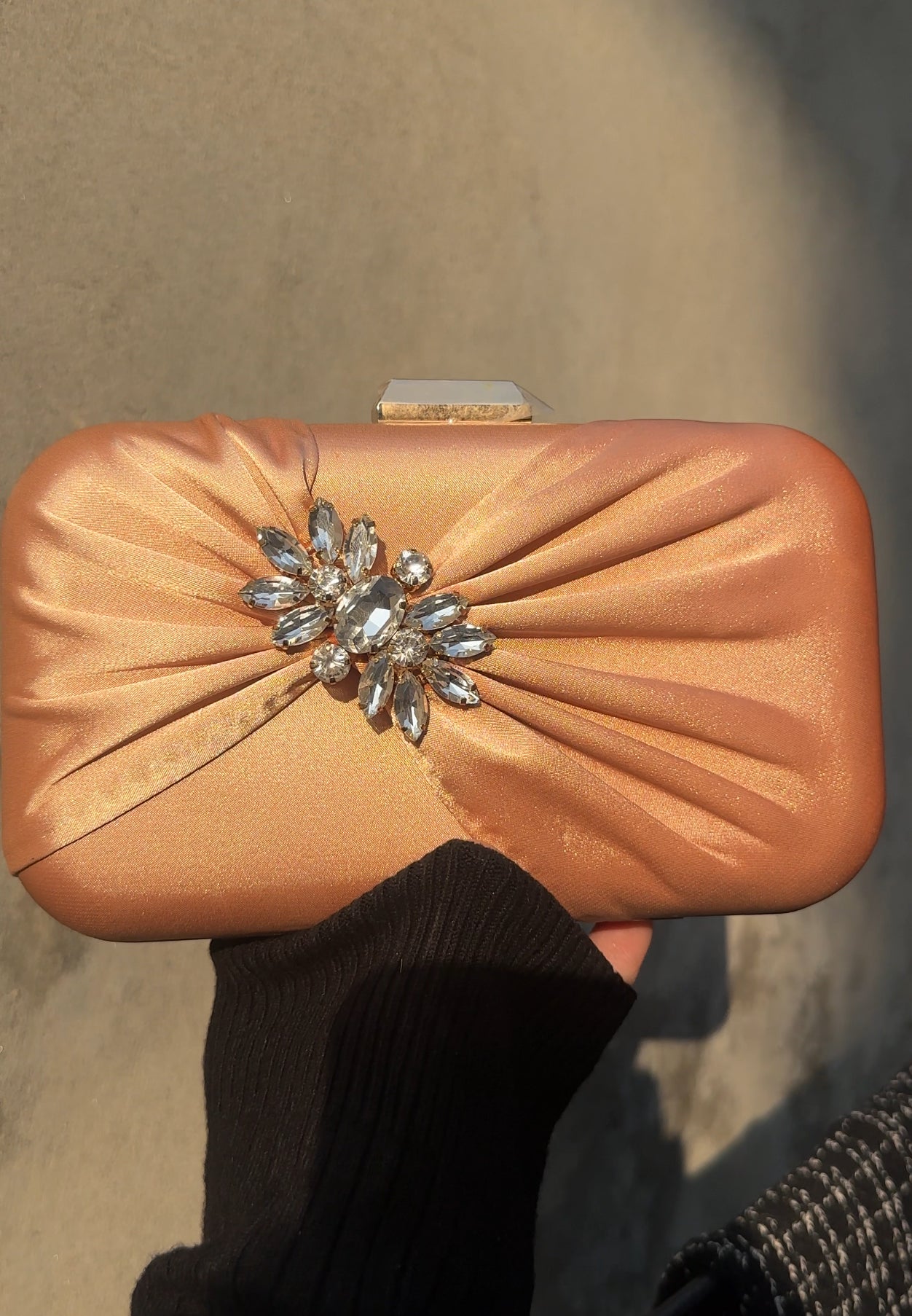 Champagne Crystal Clutch