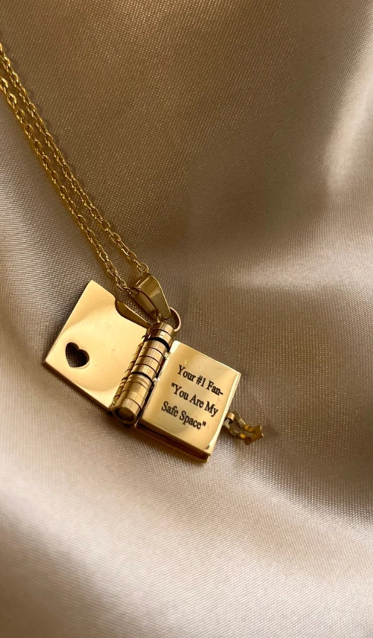 Customized book necklace