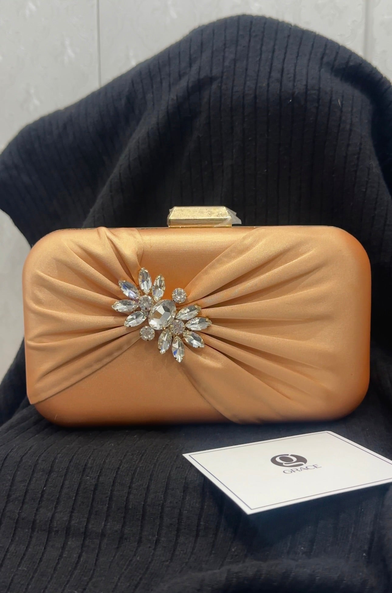 Champagne Crystal Clutch