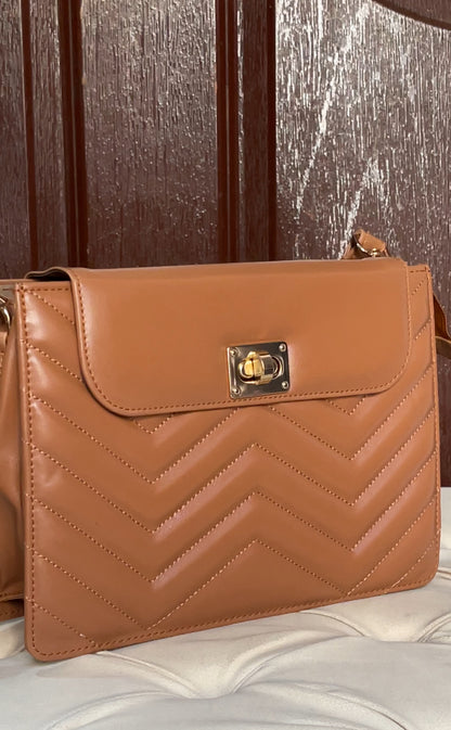 The Luxe Chevron Crossbody