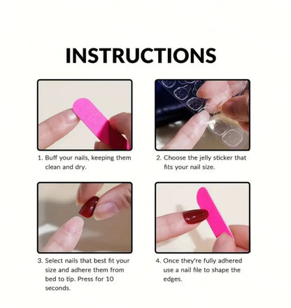 Red Wine Stiletto Press-ons