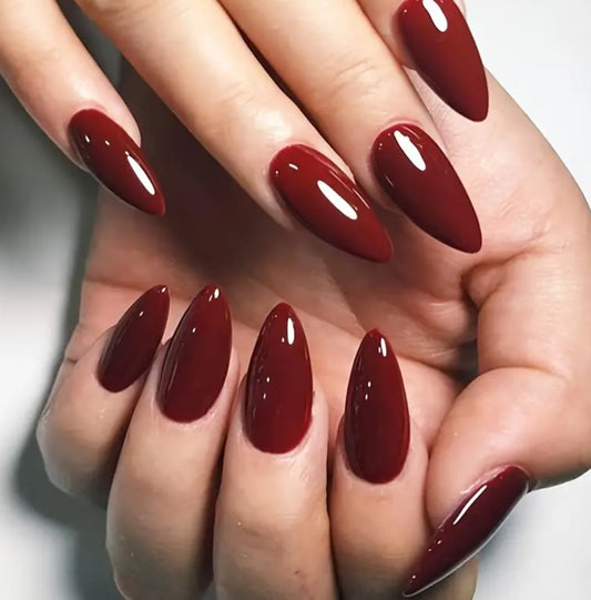 Red Wine Stiletto Press-ons