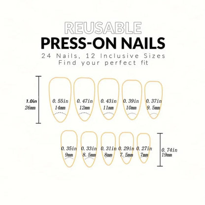 Red Wine Stiletto Press-ons
