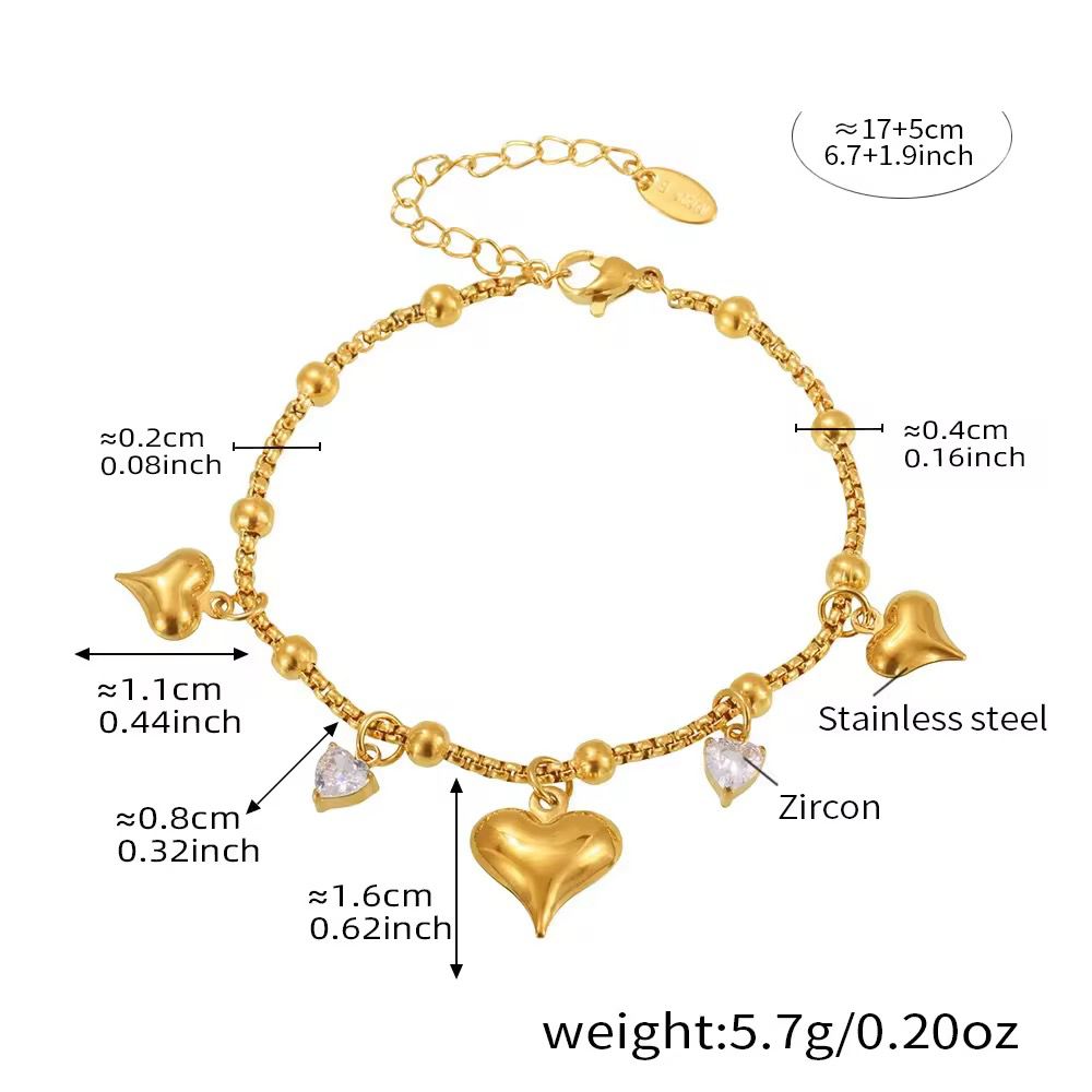 Heart Charm Bracelet
