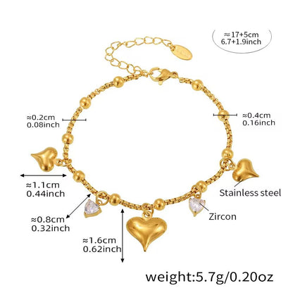 Heart Charm Bracelet